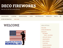 Tablet Screenshot of decofireworks.com